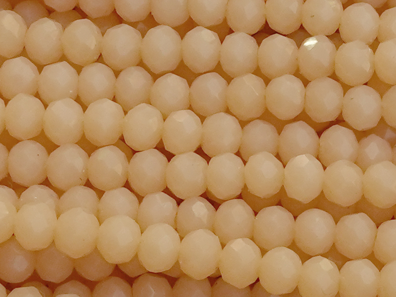 pfirsichrosa, facettierte, geschliffene Glasperlen 2x3mm - N
