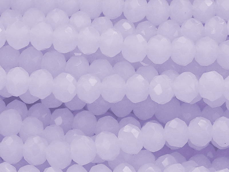 facettierte, geschliffene Glasperlen 2x3mm Farbe: Violet Opa