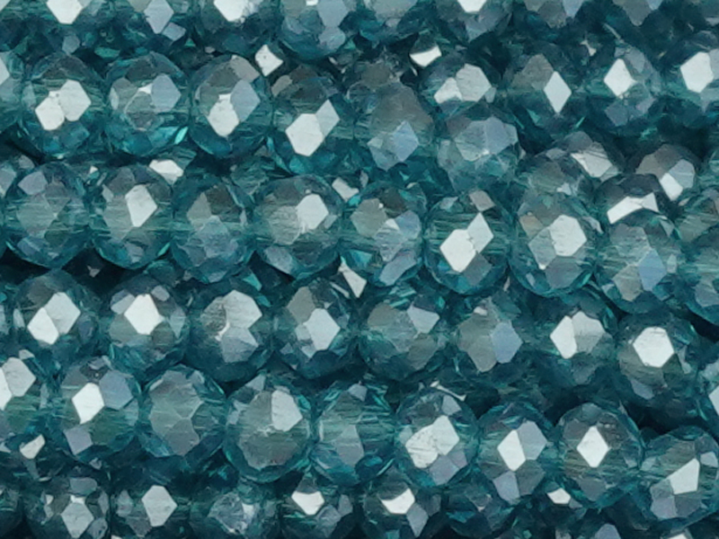 facettierte, geschliffene Glasperlen 2x3mm Farbe: Smoky Peac