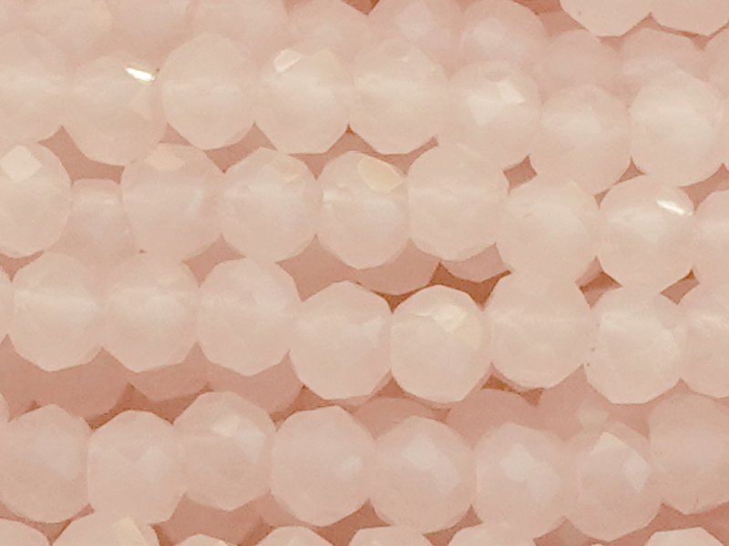 rosa, facettierte, geschliffene Glasperlen 2x3mm - Nahaufnah
