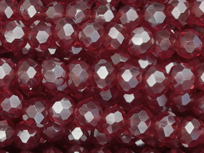 facettierte, geschliffene Glasperlen 2x3mm Farbe: Smoky Siam