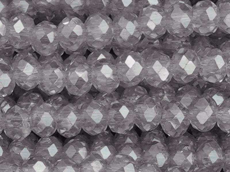 facettierte Glasschliffperlen Rondellen 2mm - Nahaufnahme