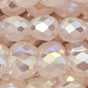 1 Strang (~100 Stk.) facettierte Erdbeerchen ~4mm, Opalrosa mit AB