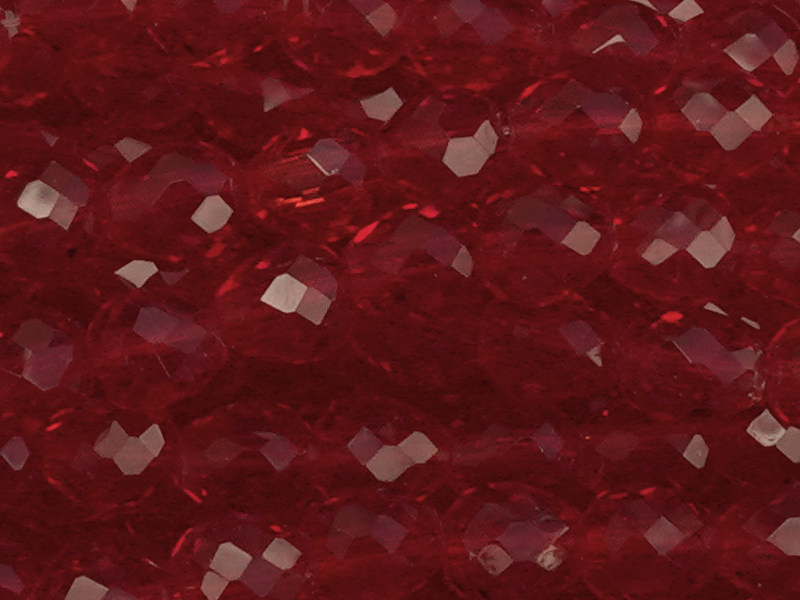 erdbeerförmige, Glasperlen Tropfen 4mm, Farbe: Siamrot - Nah