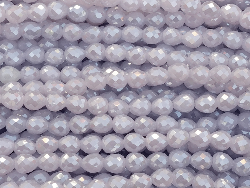 erdbeerförmige, facettierte Glitzerperlen Tropfen 4mm, Farbe