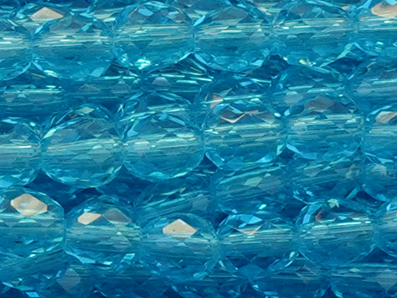 erdbeerförmige, Glasperlen Tropfen 4mm, Farbe: türkisblau -