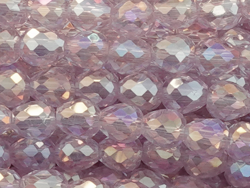 erdbeerförmige, Glasperlen Tropfen 4mm, Farbe: violett mit A