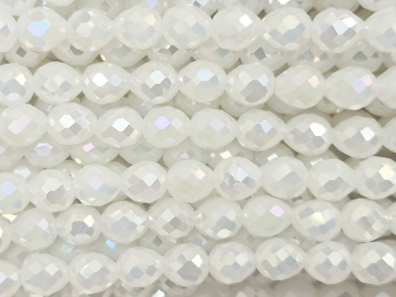 erdbeerförmige, facettierte Glitzerperlen Tropfen 4mm, Farbe