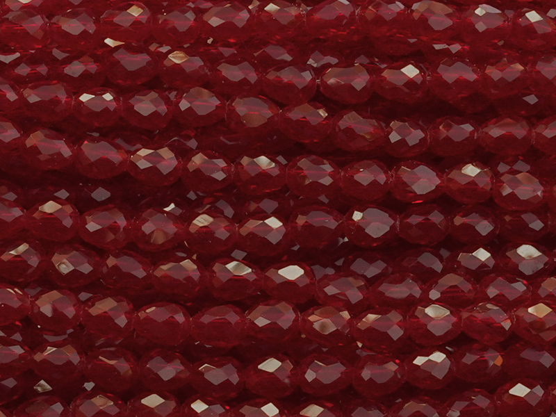 erdbeerförmige, facettierte Glasperlen Tropfen 4mm, Farbe: d