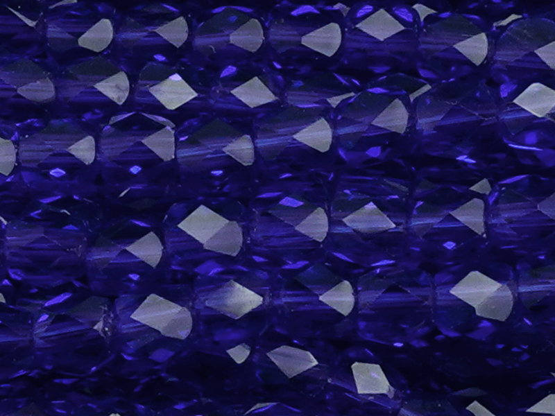 dunkelblaue, tönnchenförmige, facettierte Glitzerperlen 3mm 