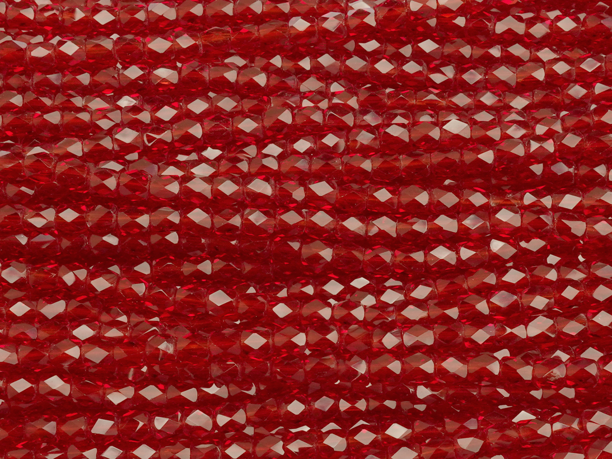 light siam, tönnchenförmige, facettierte Glitzerperlen 3mm z