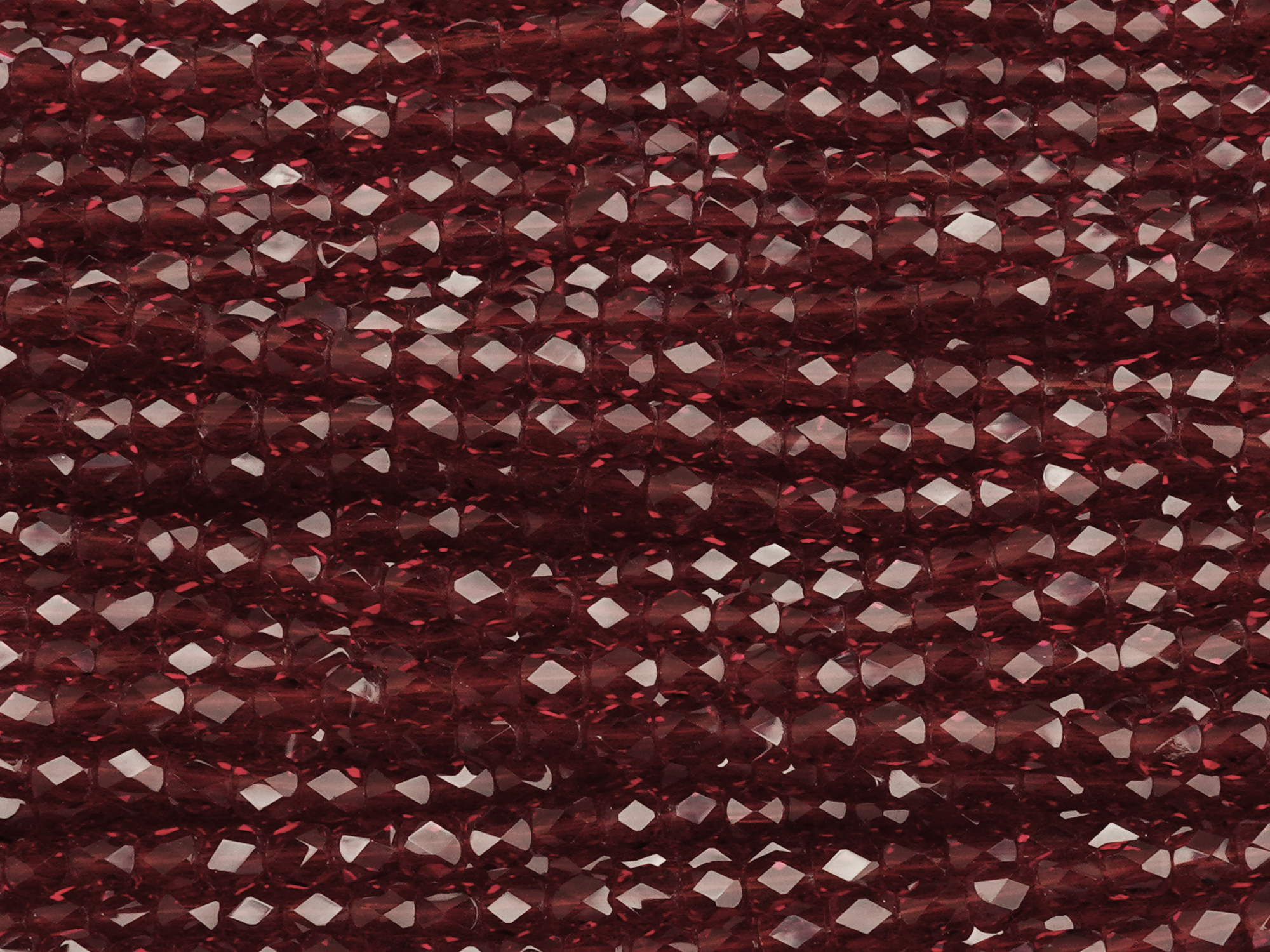 siam, tönnchenförmige, facettierte Glitzerperlen 3mm zum Sch