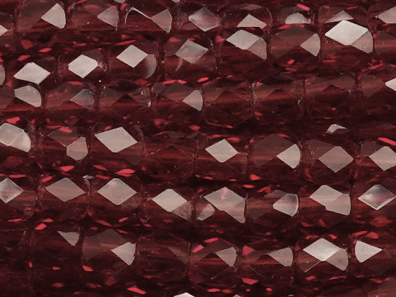 siam, tönnchenförmige, facettierte Glitzerperlen 3mm - Nahau