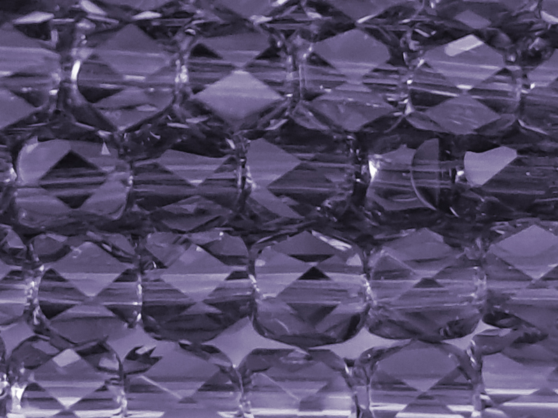 tönnchenförmige Glasperlen 4mm, Farbe: Amethyst - Nahaufnahm