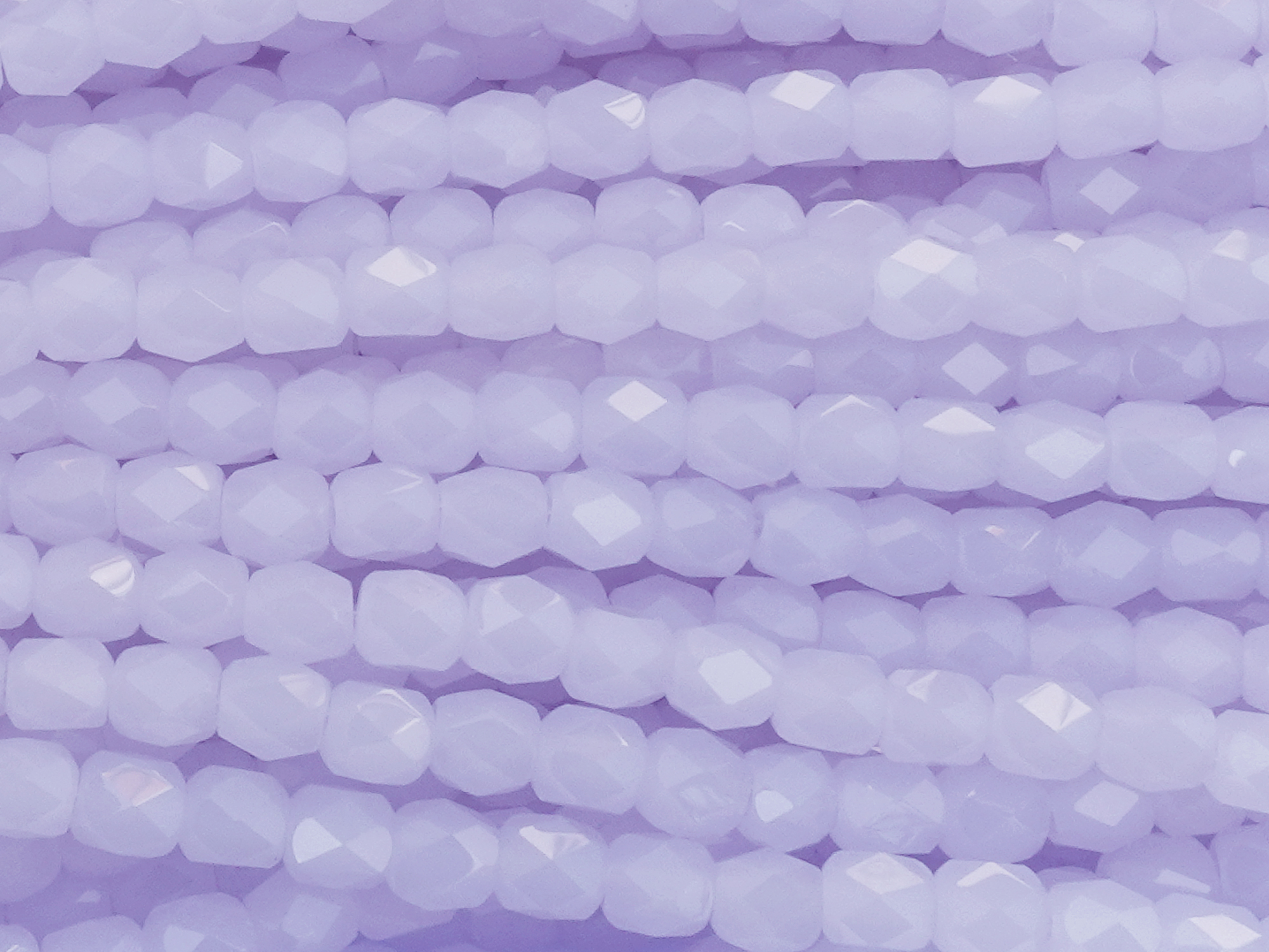 tönnchenförmige, facettierte Glitzerperlen 4mm, Farbe: Viole