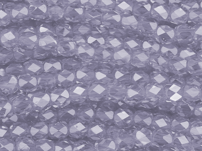 tönnchenförmige, facettierte Glasperlen 4mm, Farbe: Gray Vio