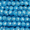 1 Strang (~36cm) Zirkonia Perlen rund facettierte ~2mm - Kingfisher Blue