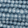 1 Strang (~36cm) Zirkonia Perlen rund facettierte ~2mm - helles Delfinblau