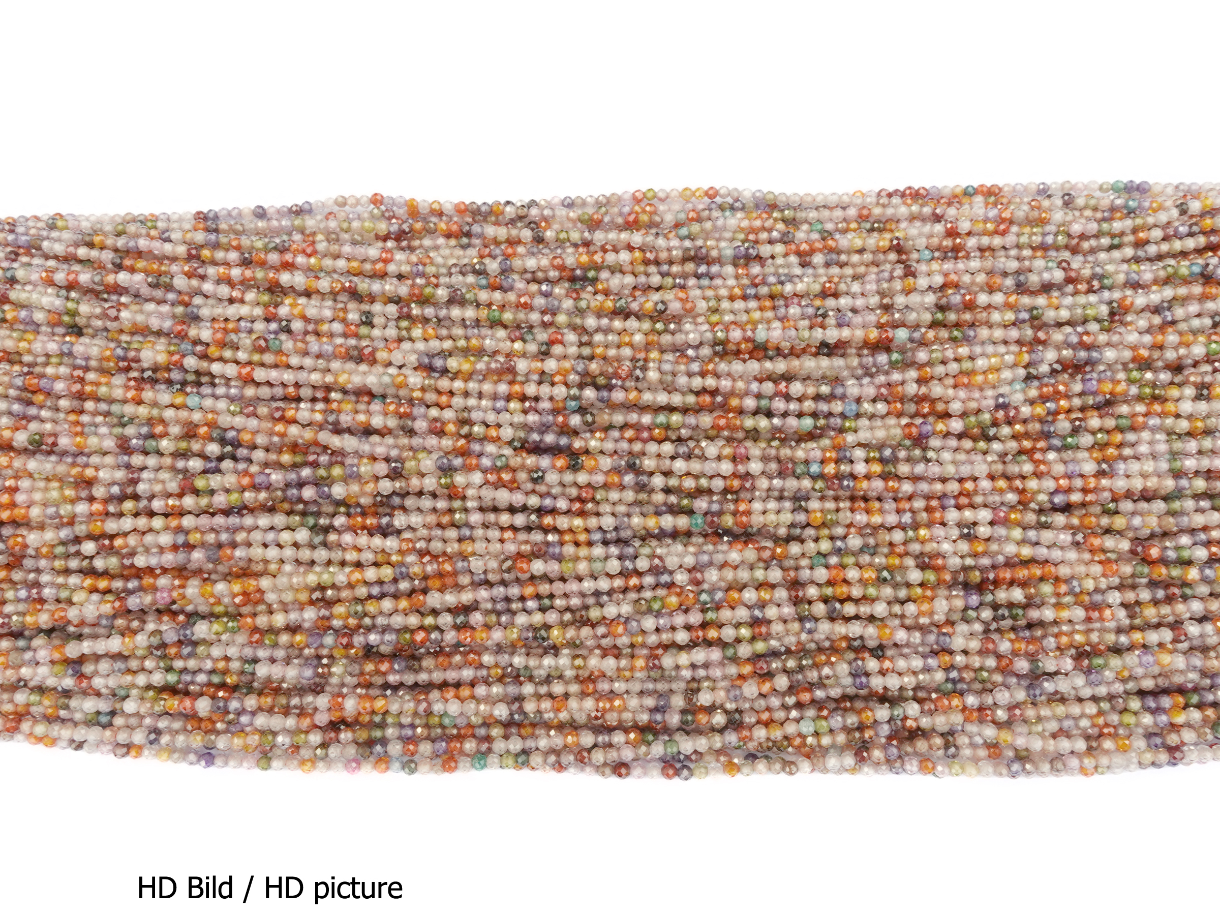 bunte facettierte Zirkonia Perlen 2mm günstig - HD Bild