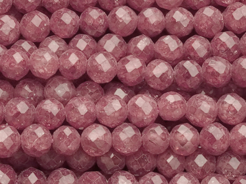 faceted zirconia beads 3mm, wine red - close up