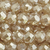 1 Strang (~36cm) Zirkonia Perlen rund facettierte ~2,7mm - Champagner dunkel
