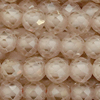 1 Strang (~35,5cm) Zirkonia Perlen rund facettierte ~2,8mm - Champagner