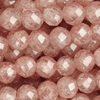 1 Strang (~35cm) Zirkonia Perlen rund facettierte ~3mm - Cotton Candy