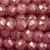 1 Strang (~34,5cm) Zirkonia Perlen rund facettierte ~2,8mm - Weinrot