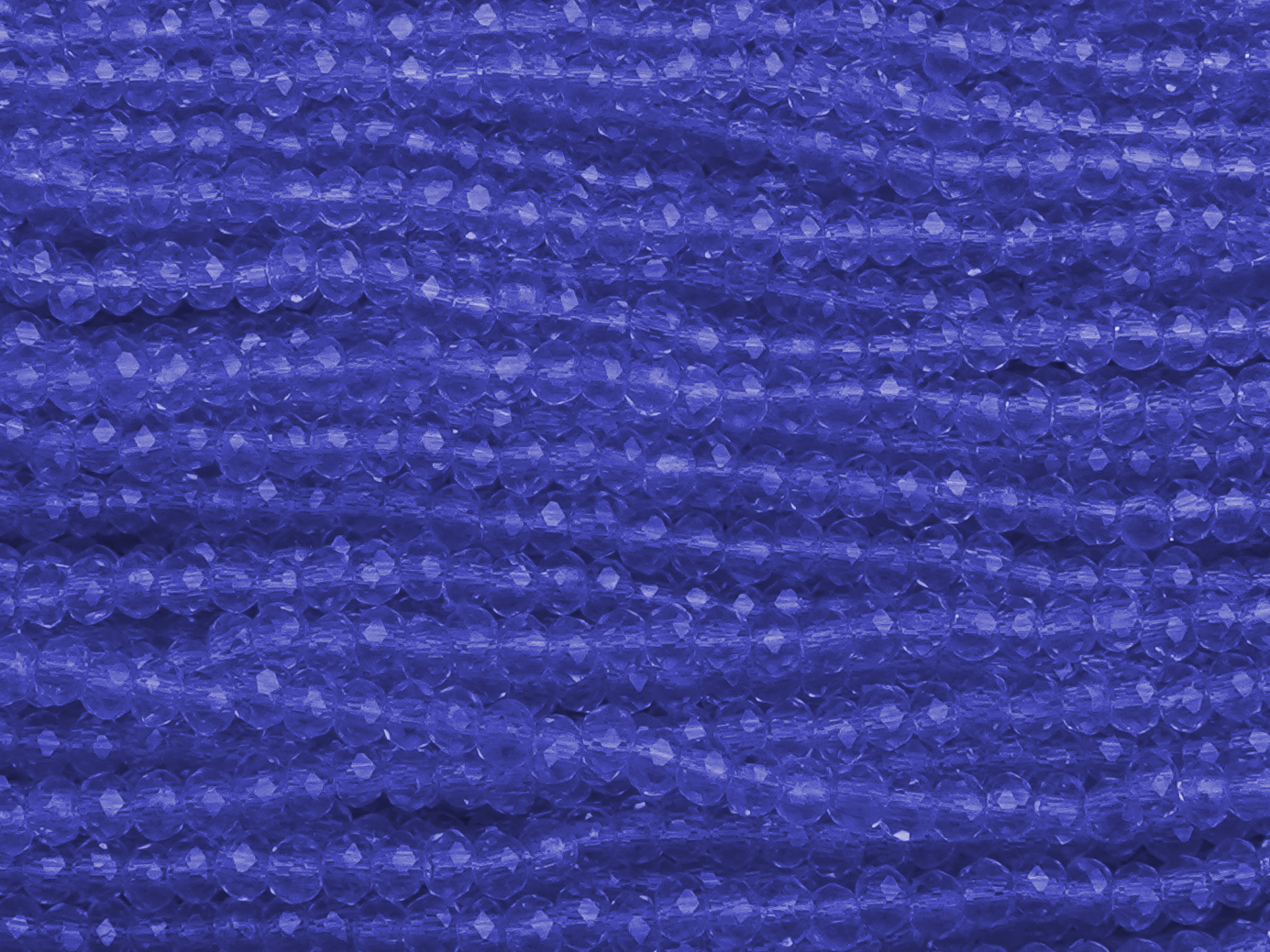 blaue, facettierte Glasschliffperlen Rondellen 2mm zum Schmu