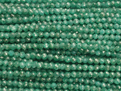 grüne facettierte Zirkonia Perlen 3mm