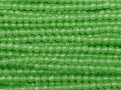 hellgrüne facettierte Glasperlen rund 3mm