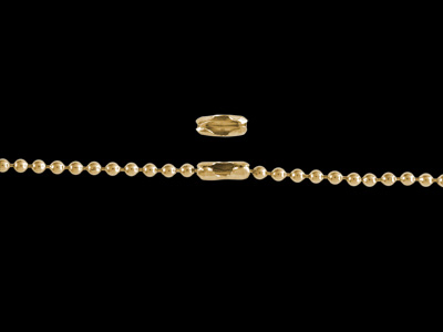 Kugelkette aus Edelstahl 1,2mm mit Abschluß