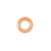 10 Stk. Ringe geschlossen 4mm/1mm, 925 Silber, echt rose vergoldet 3µ