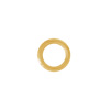 20 Stk. geschlossene Ringe 6x0,9mm, Messing, gold