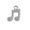 Anhänger kleine Musiknoten ~7x9mm, Edelstahl poliert