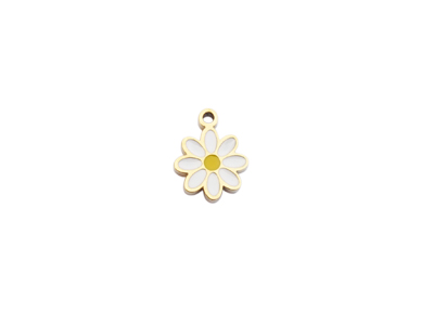 kleine weiße Blume Schmuckanhänger für Halskettchen oder Ohr