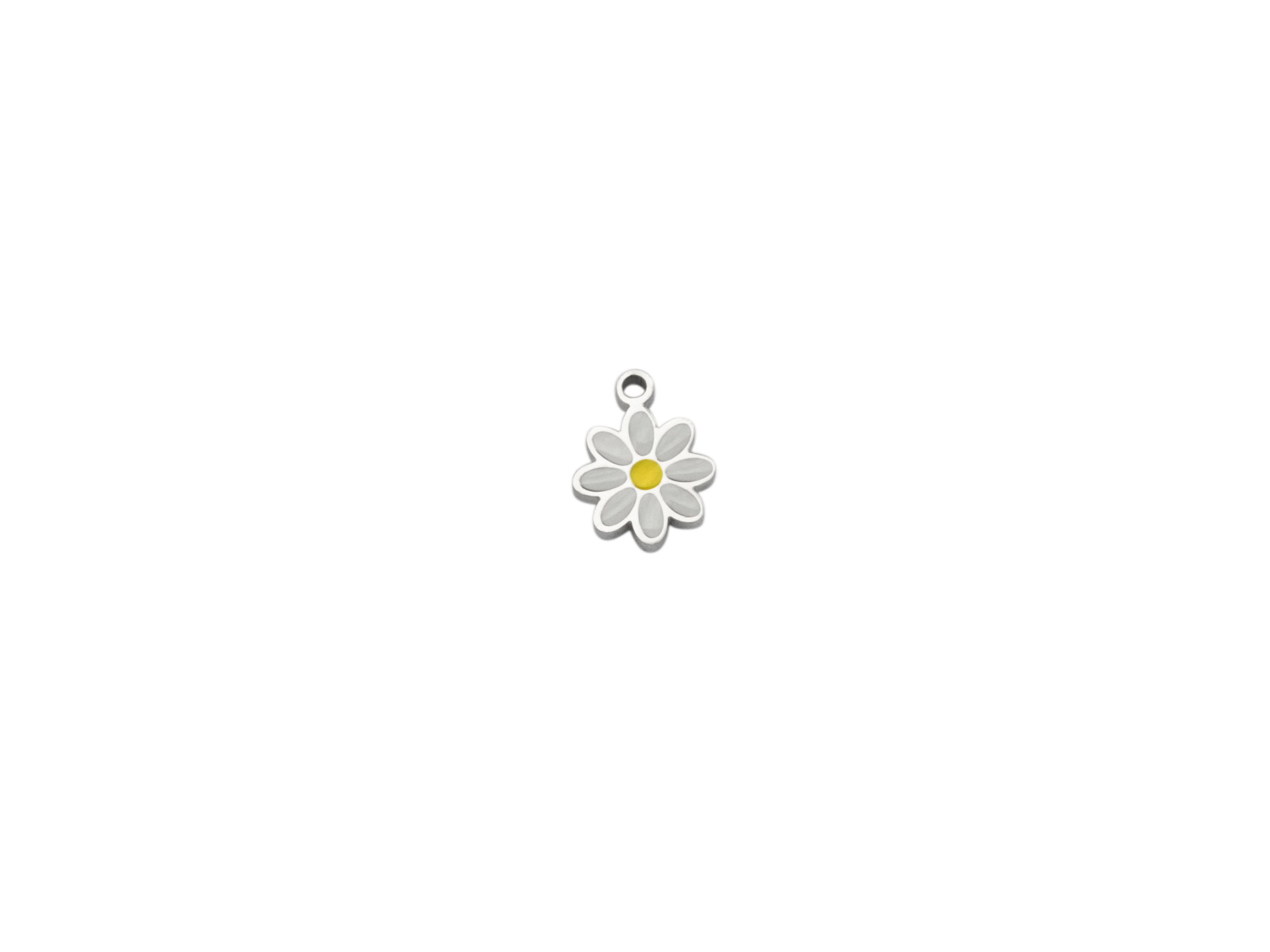 kleine weiße Blume Schmuckanhänger für Halskettchen oder Ohr