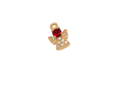 rosegoldener kleiner Metallanhänger, Engel