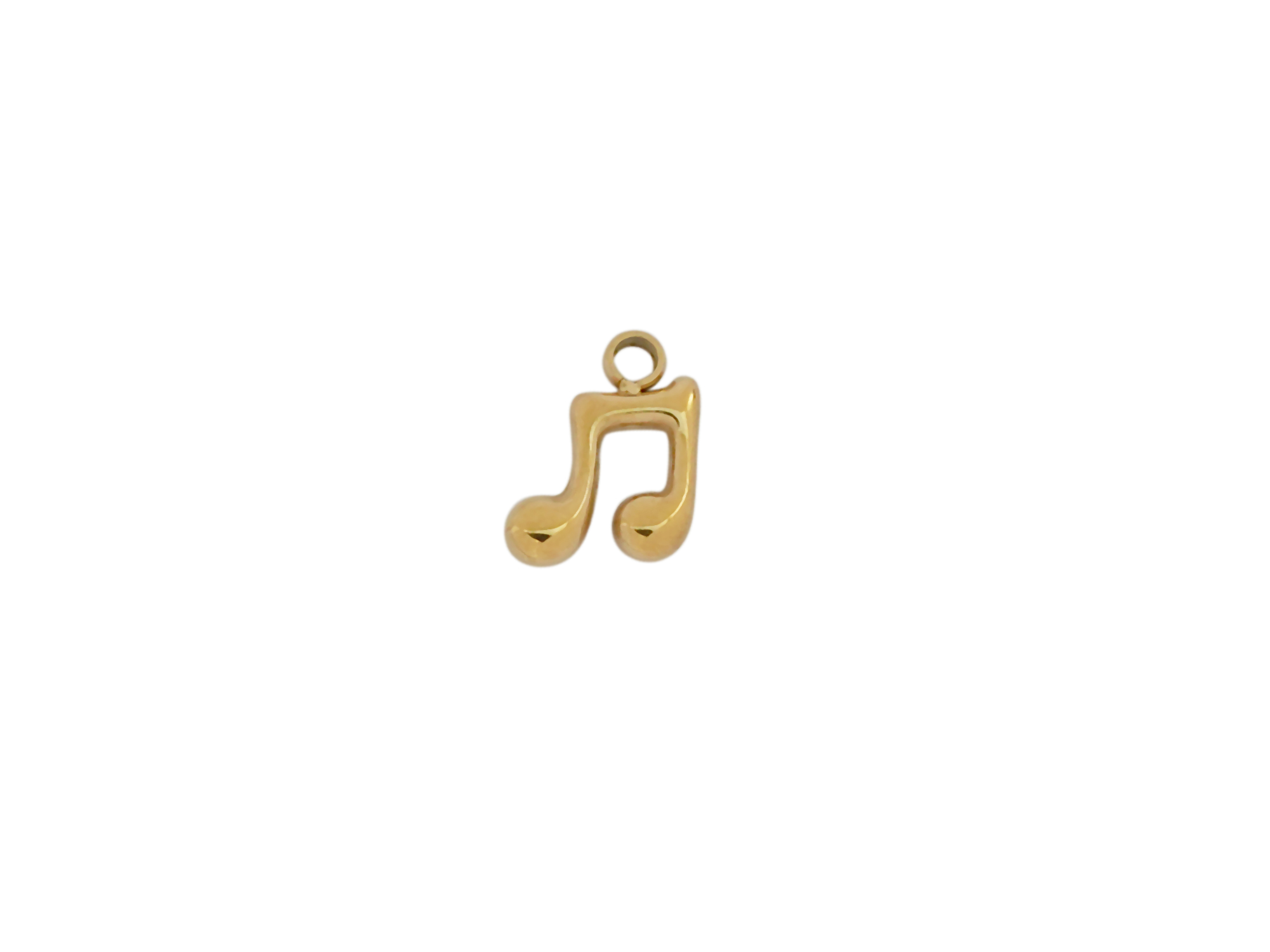 kleiner goldener Schmuckanhänger, Musiknoten