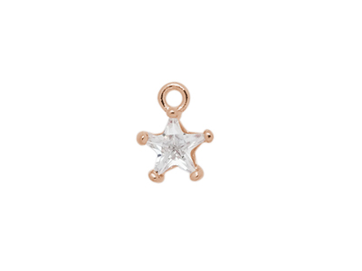 kleiner Halskettenanhänger Stern rosegold