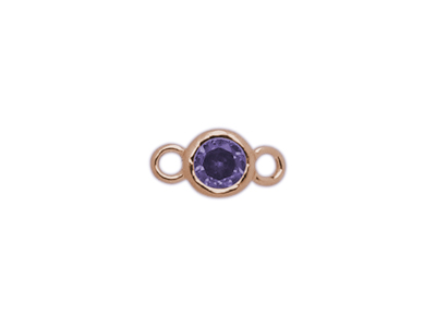 Schmuckconnector, Link mit zwei Ösen, rosegold