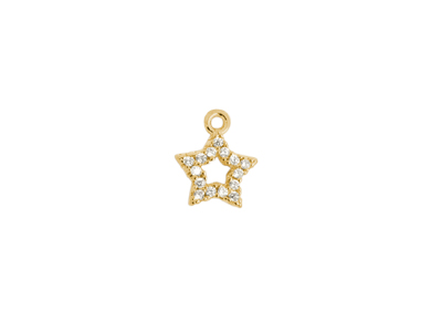 goldener kleiner Metallanhänger Charm Stern