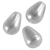 20 Gramm Wachsperlen Tropfen 7x5mm Silber