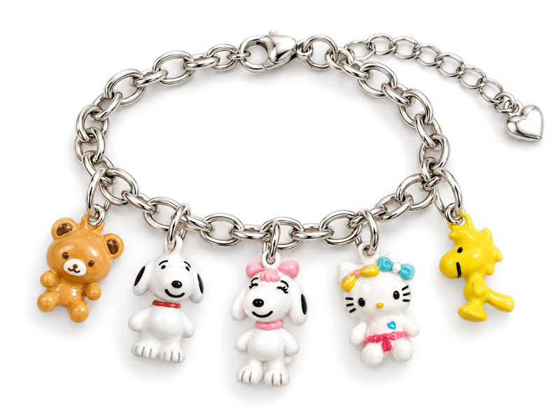Charm Armband mit Snoopy und Woodstock