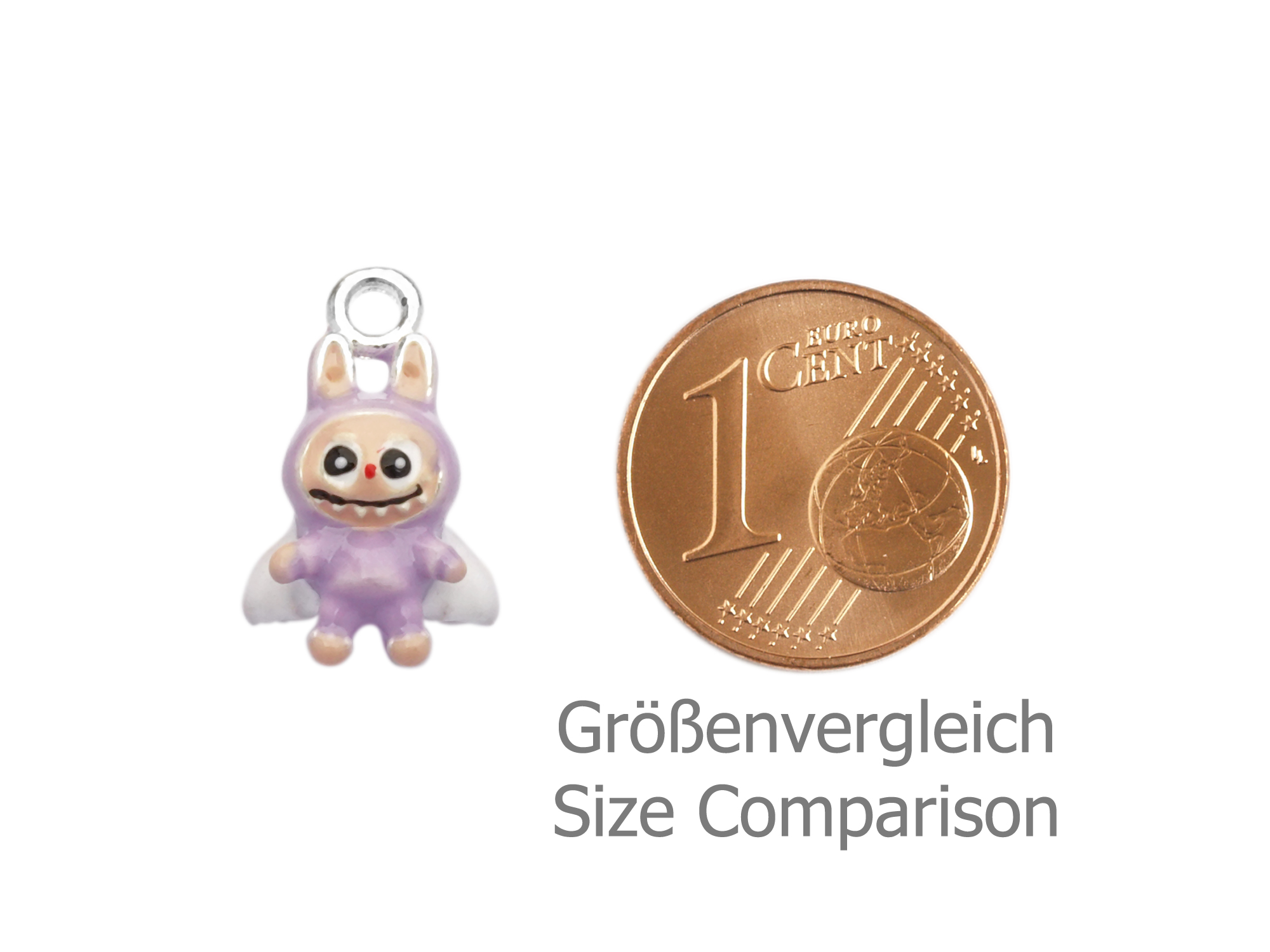 kleiner Charm Anhänger Teufelchen - Größenvergleich