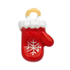 kleiner 3D Anhänger ~16x10mm, Weihnachtshandschuh, gold