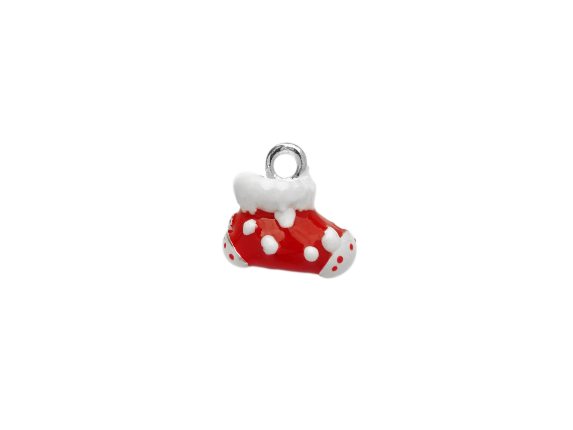 kleiner Charm Anhänger Weihnachtsmannschuh