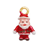 kleiner 3D Anhänger ~14x9mm, Weihnachtsmann, gold