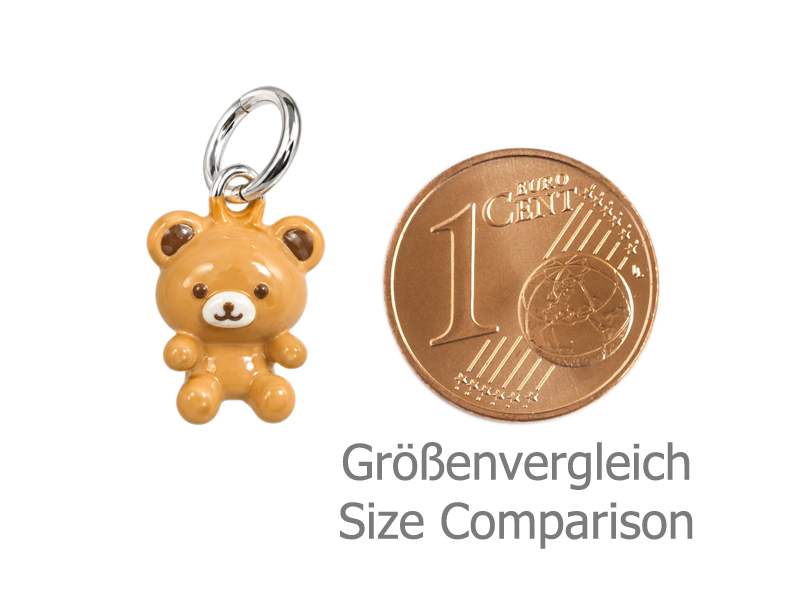 niedlicher kleiner Teddybär Anhänger zum Schmuckmachen - Grö