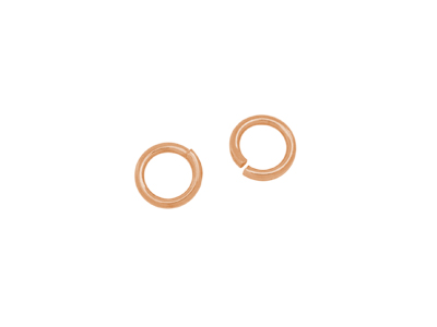 offene rosegoldene Biegeringe aus Messing 8mm